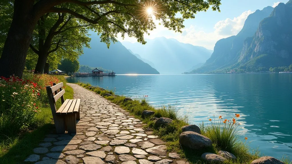 scenic walks around lake como