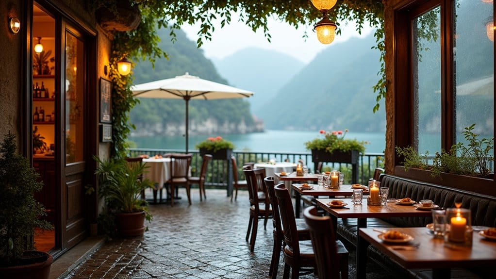 cozy dining amid rainy days