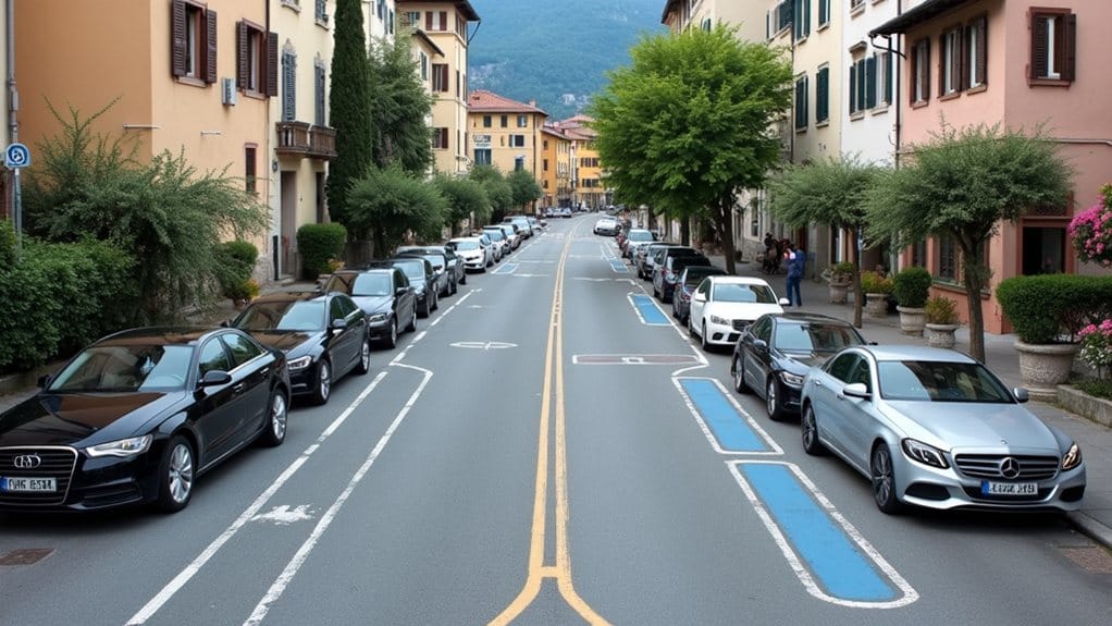 parking line color meanings