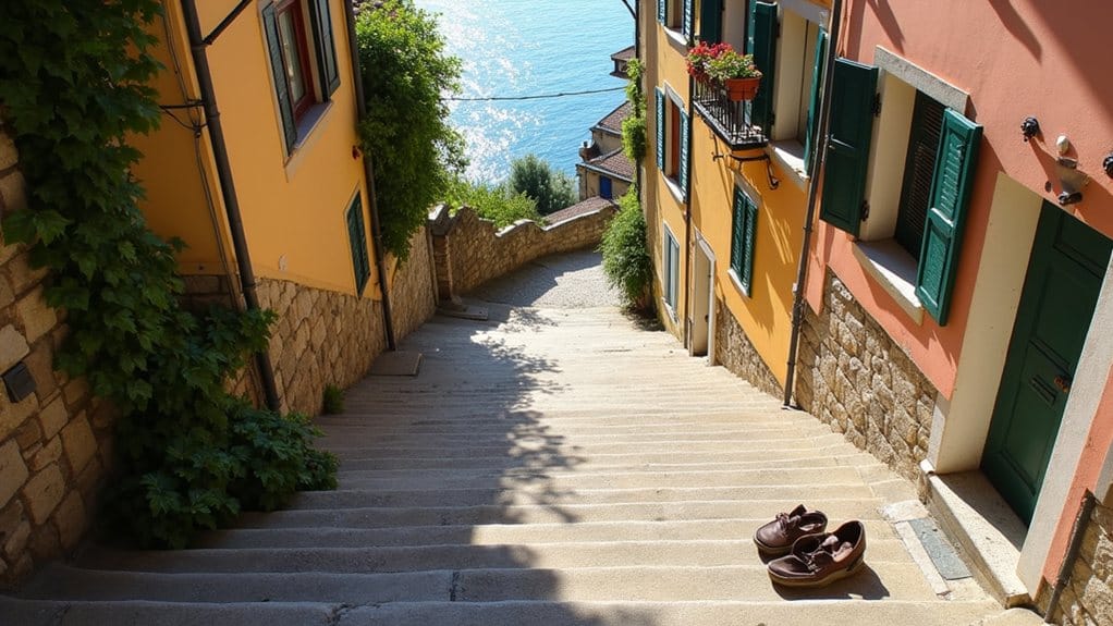stairs and slopes everywhere